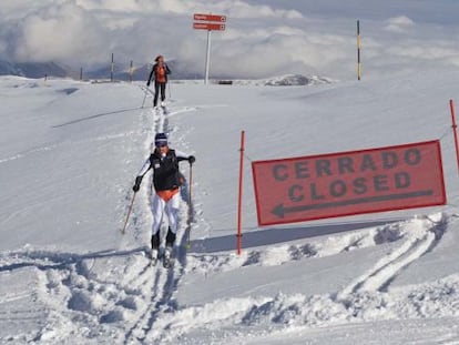Pista del Águila, actualmente cerrada, en la Estación de esquí de Sierra Nevada.