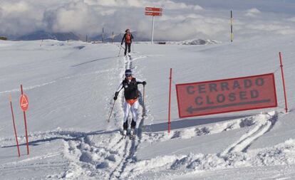 Pista del Águila, actualmente cerrada, en la Estación de esquí de Sierra Nevada.