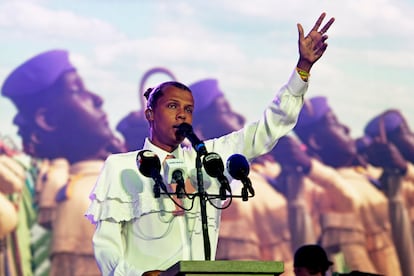 Stromae, durante un concierto en Budapest el pasado 12 de agosto.