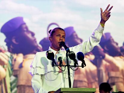 Stromae, durante un concierto en Budapest el pasado 12 de agosto.