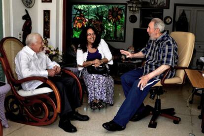 Fidel Castro y Jimmy Carter, durante su encuentro en La Habana.