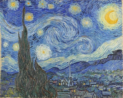 The painting ‘The Starry Night’ by Vincent van Gogh. 