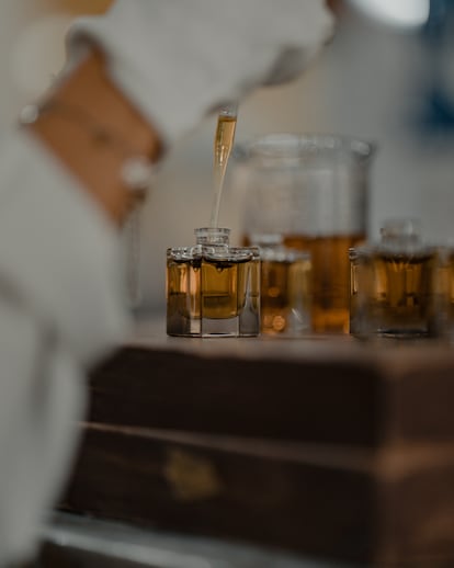 Producing attar in the Amouage laboratory in Oman.