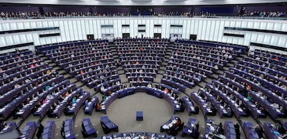 El Parlamento Europeo durante las votaciones de este martes en Estrasburgo.