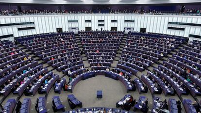 El Parlamento Europeo durante las votaciones de este martes en Estrasburgo.