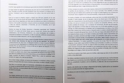 Carta remitida a Ignacio Ansaldo por Carlos Vicente Rivera.