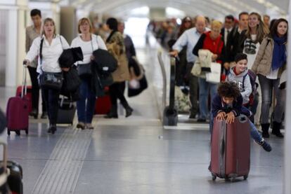 Passatgers a l'estació d'Atocha.