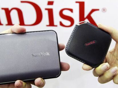 Dispositivos de almacenamiento de SanDisk.