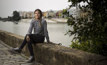 Blanca Manchón, el pasado miércoles a orillas del Guadalquivir