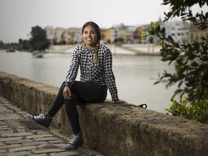 Blanca Manchón, el pasado miércoles a orillas del Guadalquivir 