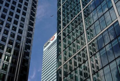 La sede del banco en Canary Wharf, en Londres.