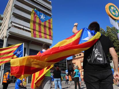 Concentración independentista durante la última Diada del 11 de septiembre.