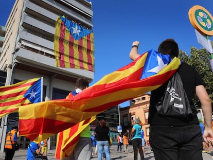 Concentración independentista durante la última Diada del 11 de septiembre.