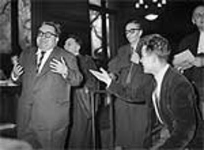 David Rousset, durante el proceso que entabló en 1951 con la revista comunista 'Les Lettres Françaises'.