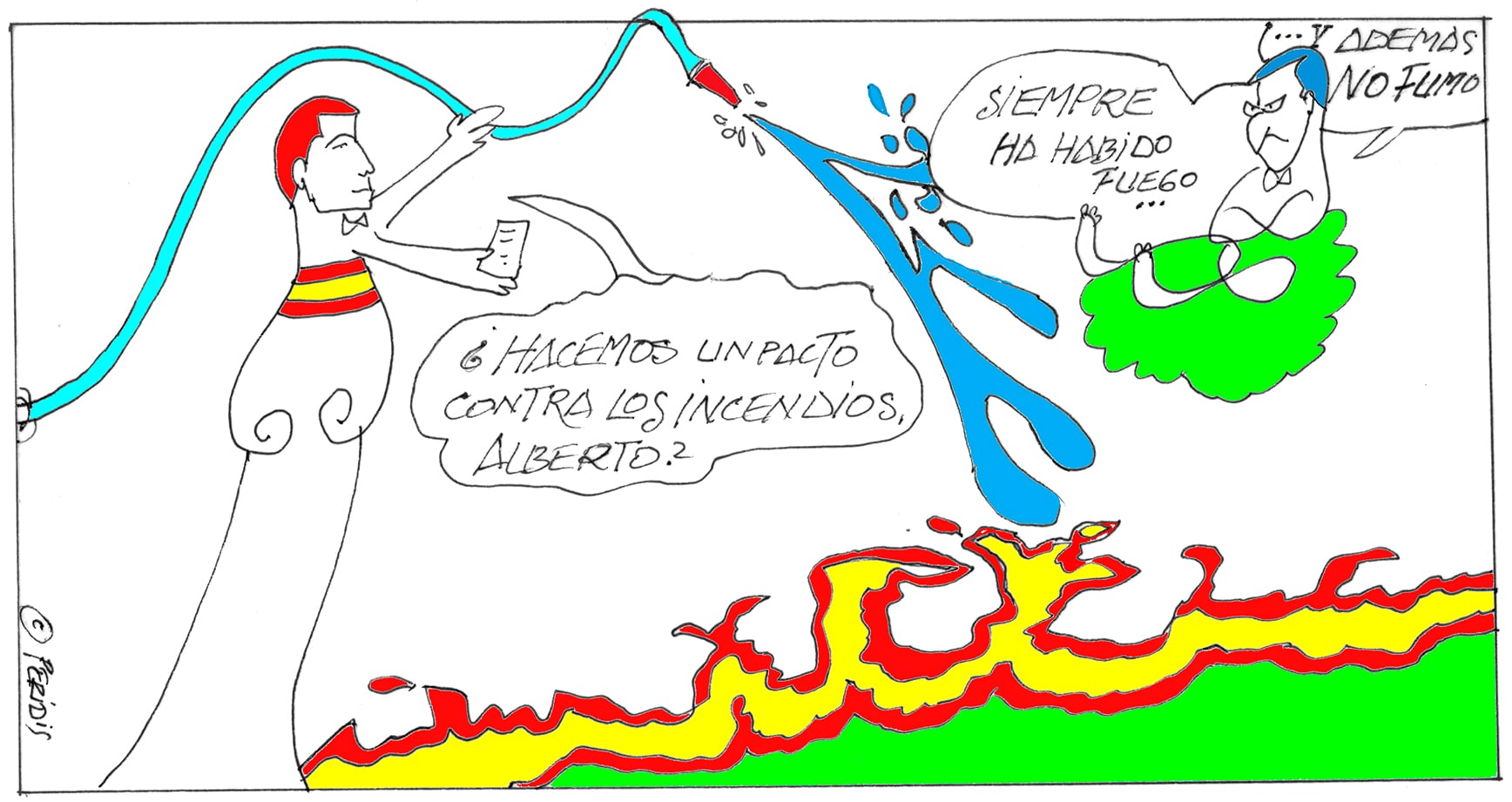Peridis: qué incendios, ni incendios