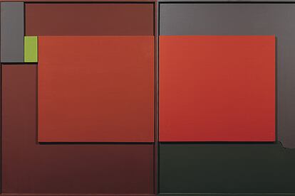 &#39;Homenaje al informalismo&#39; (1967). Díptico. Pintura sobre madera.