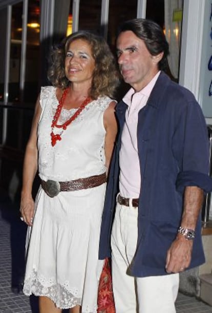 José María Aznar y Ana Botella, el pasado julio en Palma.