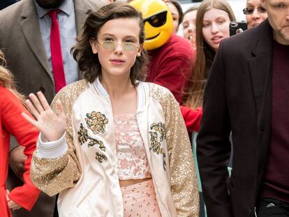 Millie Bobby Brown, em Nova York na semana passada.