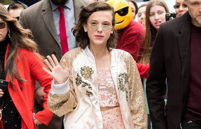 Millie Bobby Brown, em Nova York na semana passada.