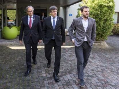 Puigdemont mantiene la incógnita sobre los Presupuestos tras su conversación con Pablo Iglesias