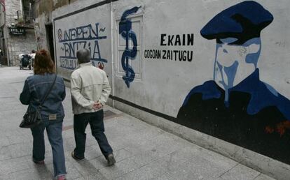 Imagen de una pintada en Hernani.
