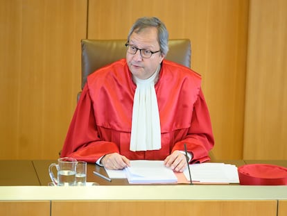 Andreas Vosskuhle, presidente del Tribunal Constitucional de Alemania, el martes en Karlsruhe.