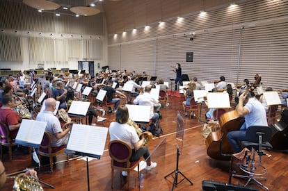 Ensayo el 10 de septiembre de la 'Novena', con la dirección de Gustavo Dudamel.