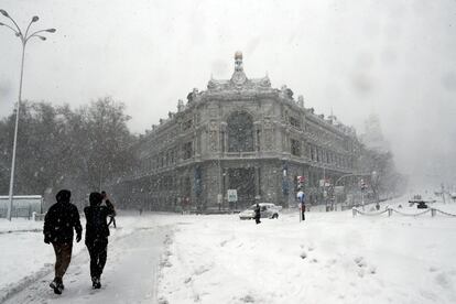 Imagen del Banco de España en la mañana del sábado.