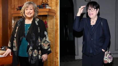 La actriz Kathy Bates, en 2011 (izquierda) y en 2019 (derecha).