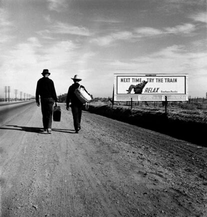 'Hacia Los Ángeles', foto de Dorothea Lange.