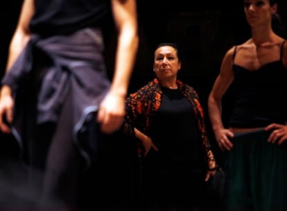 Cristina Hoyos, en el ensayo del montaje de 'Carmen' para Teatres de la Generalitat.