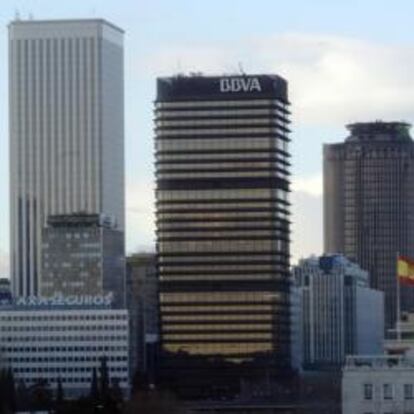 Edificios de oficinas en la zona de Azca, en Madrid.