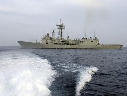 La fragata &quot; Victoria&quot; , de la Marina Espa&ntilde;ola, que ser&aacute; enviada a Somalia para luchar contra la pirater&iacute;a en aguas del &Iacute;ndico. 