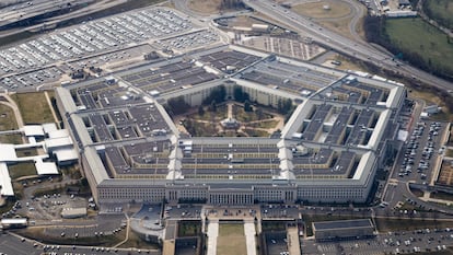 Aerial view of The Pentagon, in Washington