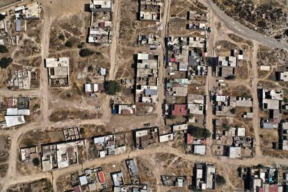 Vista aérea de la colonia Escalerillas en el municipio de Chimalhuacán, Estado de México.