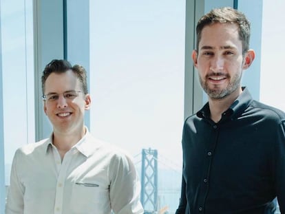 Mike Krieger, a la izquierda, y Kevin Systrom, en las oficinas de Instagram en San Francisco en mayo de 2018.