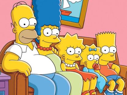 La familia Simpson, en un fotograma de la serie de animación.