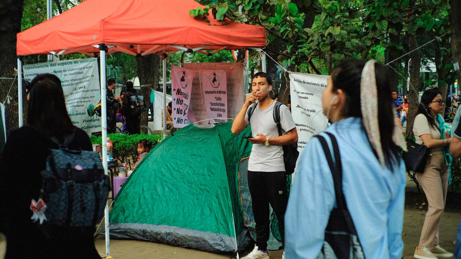 Punto de consumo de marihuana, en Ciudad de México, el 7 de agosto de 2025.