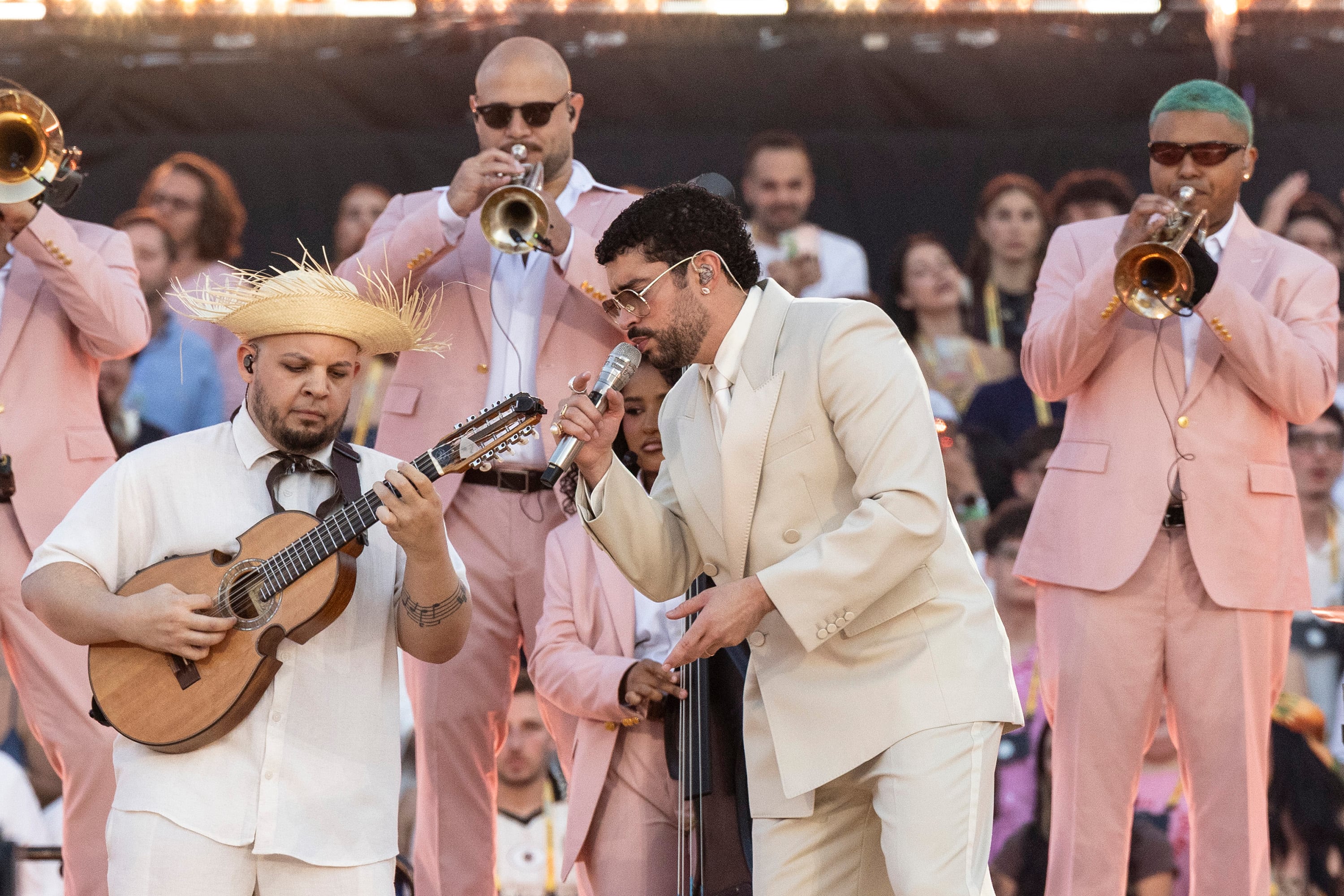Bad Bunny actuando en el Estadi Olímpic de Barcelona el pasado 22 de mayo.