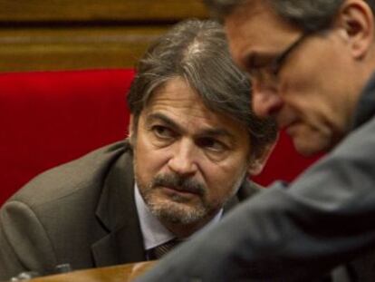 Oriol Pujol Ferrusola con el presidente catal&aacute;n Artur Mas. 