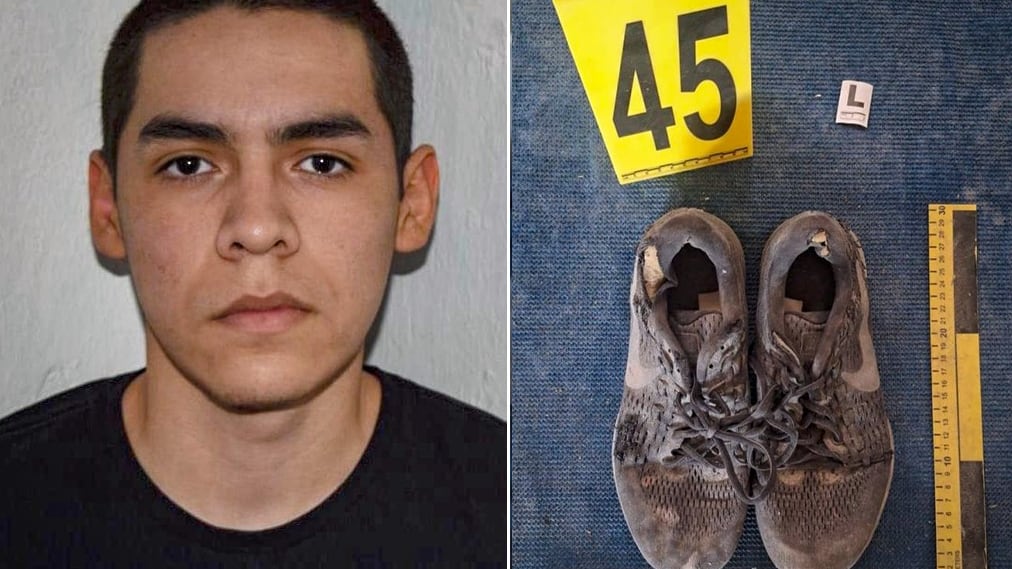 Pablo Joaquín Gómez Orozco y unos zapatos identificados por sus familiares.