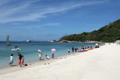 Playa de la ciudad de Sanya, en la provincia china de Hainan.