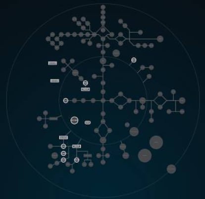 Gráfico del progreso académico de cada estudiante.