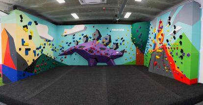 Zona infantil de escalada del Sharma Climbing Madrid.