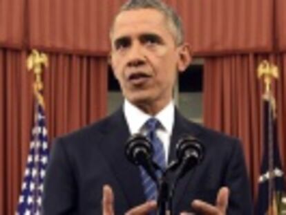 “Ameaça do terrorismo é real, mas a superaremos”, disse o presidente neste domingo. Também pediu mais controle de armas