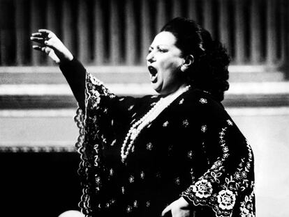 Montserrat Caballé, durante una actuación en 1979 en Viena.