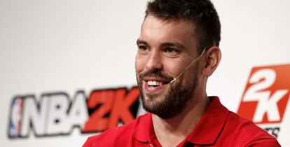 Marc Gasol, esta mañana en Madrid