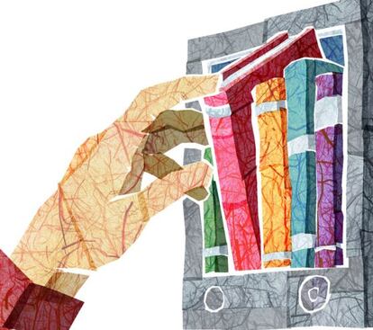 Estanterías con libros.