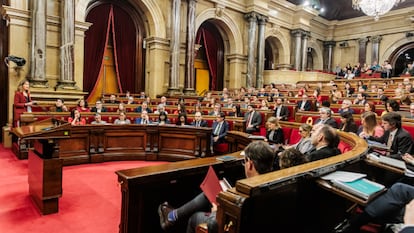 Una imagen del Pleno del Parlament.
