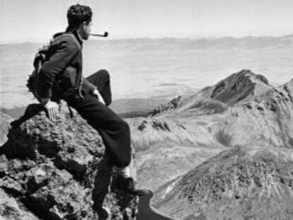 Autorretrato tomado en el Nevado de Toluca hacia 1940